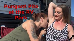 Pungent Pits at the RV Park - Shae Kay And Autumn Bodell Outside Armpit Worship With Sweaty Armpits, Armpit Smelling, And Armpit Licking MOBILE