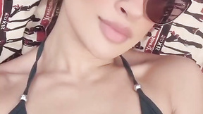 ”#sunbathing #sunglasses #redhairedgirl #latinabody”