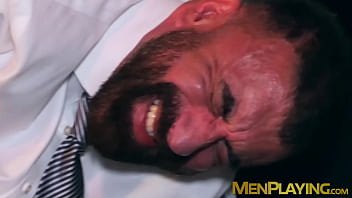 Bearded daddy Joe Casio fingered and banged by Sir Peter