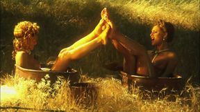 Dominica Leoni and Lauren Phoenix Finger and Lick Each Other's Wet Pussies Outdoors
