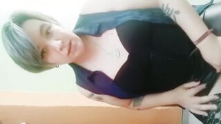 Naughty student gets private lessons with a dildo and a mouthful of cum