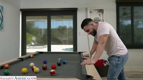 Sasha Pearl Pool Bet Fantasy: Peter Misses the 8-ball and Fucks Her in His Wild Naughty Wet Dream