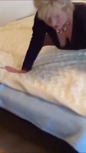 Captivating moment from &quot;German Granny Caught Masturbating and Seduced to Fuck by Young Guy&quot;