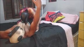 Tattooed shemale in hot skirt loves bbc