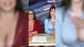 Curvy news anchor gets her enormous butt smashed on the Sybian
