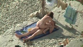 Couple Share Hot Moments On Public Nudist Beach - Outdoor Voyeur Sex