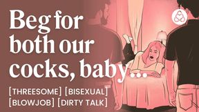 ASMR Audio Porn: Bisexual Male Shower Fuck Turns Into MMF Threesome - Blowjob &amp; Dirty Talk - Erotic Audio Roleplay for Women