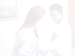 Seamstress eyes her client's erection!