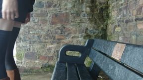 Relaxing on a bench
