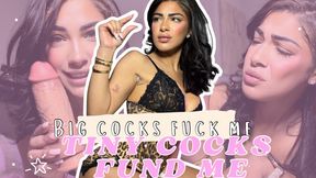 BIG COCKS FUCK ME, TINY COCKS FUND ME