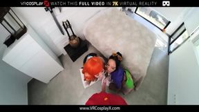 Virtual reality threesome with Nami and Nico in One Piece