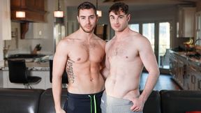 Plotless anal fuck scene with Carter Woods and Michael Boston