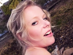 Naked blonde Claudia Swea seduces stranger