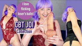 CBT JOI Collection - Female Domination Jerk Off Instruction Ballbusting Games with Femdom Mistress Mystique Hoops - WMV