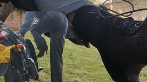 PVC and high heels, a motorcycle ride, and finding a bag of latex balloons