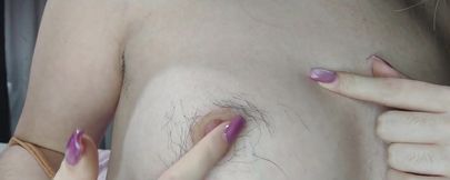 Playing with My Hairy Nipples