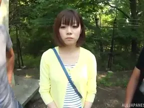 Moriho Sana Stunningly Pleasing Two Guys Together in Hot Group Sex Action