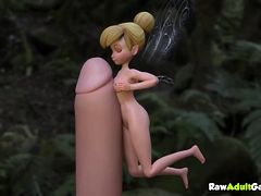 Tinker Bell playing around with big dick