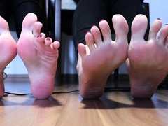 Maitresse Madelines solo foot fetish POV