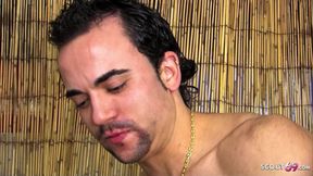Shy neighbor bangs dirty mature Clarisse at shooting with condom