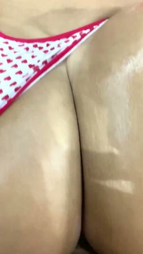 Stepsister chatting with her boyfriend, I touch her big ass and she tells me to put my cock in her   Clip 1