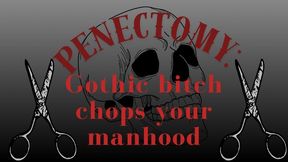 Mean Gothic bitch gives you a penectomy!