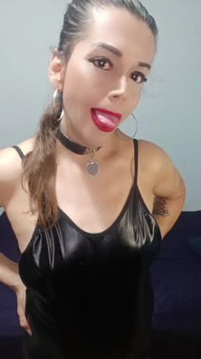 Modeling in latex and stroking my cock