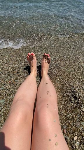Amateur Outdoors Showing Feet