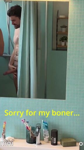 I seduce my straight friend in the shower and try to have sex with him.   Clip 2