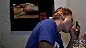 Gloryhole straight guy gets cocksucked