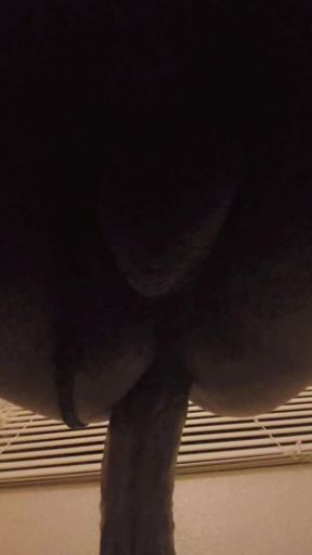 Shoving a bbc dildo into my tight ass