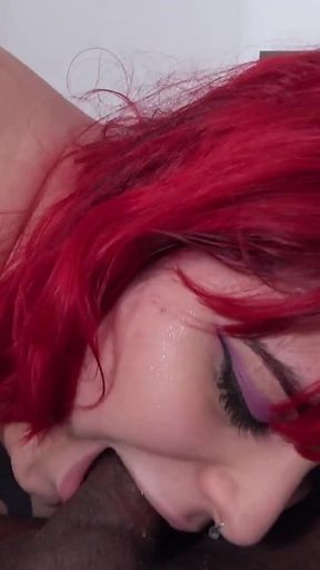 Kitty Sex and Her Tits Eat a Black Guy for the First Time