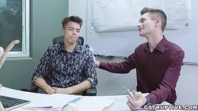 Trevor Harris And Jayden Marcos - Hot Threesome With Their Boss At The Office