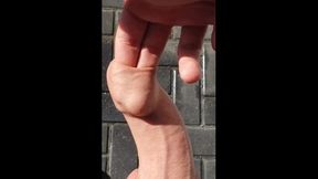 Foreskin POINT OF SIGHT Pulling and shoving 2 fingers into it !