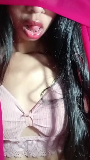 Hot Sexy Lip Teasing Closeup