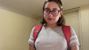 Latina classmate cums inside me during sexy dance