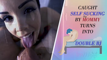 CAUGHT SELF SUCKING BY stepMOMMY TURNS INTO DOUBLE BJ - PREVIEW - ImMeganLive