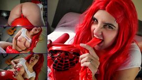 Mary Jane fucks her pussy with hopper ball handle HD - Bunny Looner