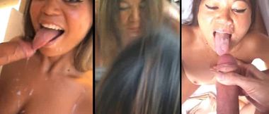 Asian milf fucking and facial compilation