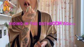 Findom Addict: Hiding in the bathroom again