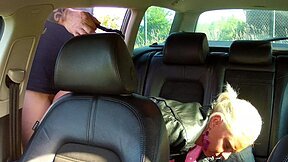 Glamorous blonde chick gets properly fucked in the taxi