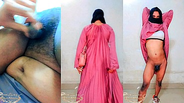 Hijabi muslim shemale desi kinner hijda try to masturbate impotent penis