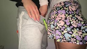 Unknown Woman Touches a Stranger's Dick