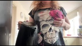 Lactating Big Tit Redhead MILF Makes Your Morning Coffee with Her Fresh Breast Milk - Hotwife Trix