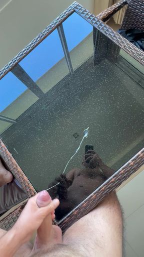 White sticky load on Airbnb table before checkout