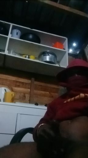 Kitchen masturbation