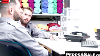 Perps4Sale.com - Straight inked suspect rimmed and pounded deep by horny security