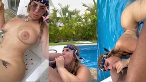 ely la bella big booty latina gets pounded pissed on poolside porn video