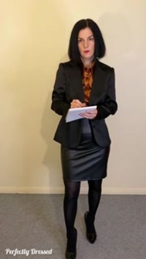 Classy Secretary prick teasing (encourage her)