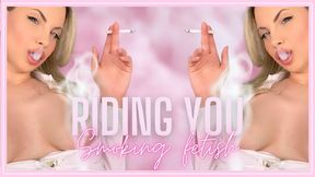 Riding You (Smoking Fetish) 480MP4 - Hot blonde girl rides your cock topless while smoking a cigarette